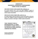 Comunicado Carnet Oficial Autorizado 🚨